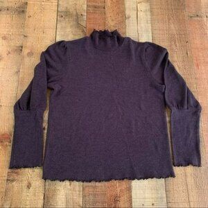 Urban outfitters romanatics womens balloon long sleeve top with lettuce stitch